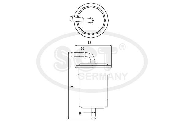 SCT GERMANY Degvielas filtrs ST 6161